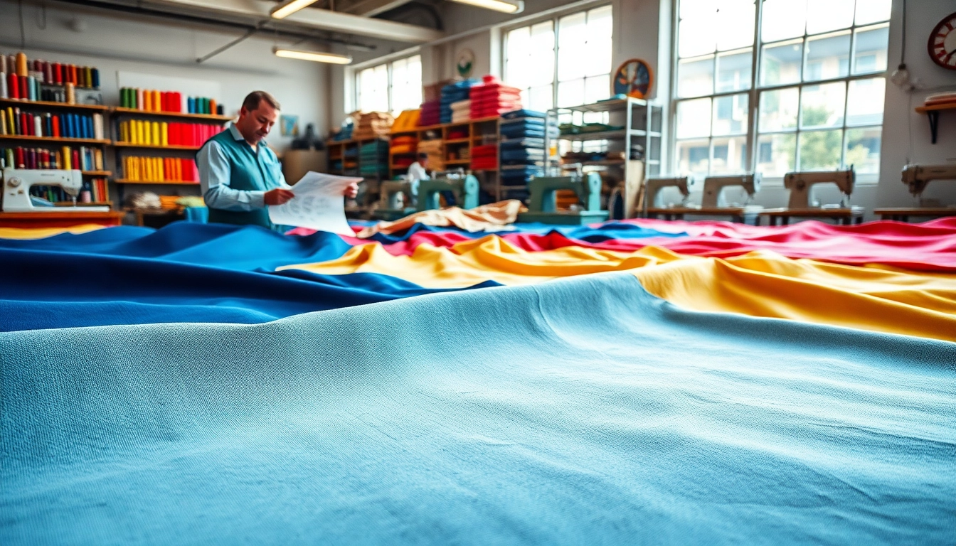 Bekijk de canvasstoffen in een textielatelier, met rijke kleuren en texturen.